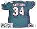 Ricky Williams Autographed/Hand Signed Reebok Authentic Miami DolphinsTeal Jersey