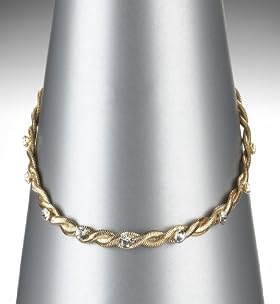 Gold Plated Sparkle Diamanté Collar Necklace