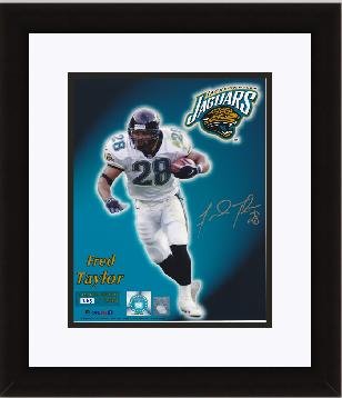 Fred Taylor Autographed Jacksonville Jaguars Limited 8x10 Photo - Custom Framed - Signed in Gold