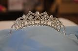(MEDIUM)Elegant Bridal Wedding Tiara Crown with Crystal Party Accessories C5731