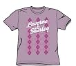 Laverne & Shirley - Argyle - Adult Lilac S/S T-Shirt For Women