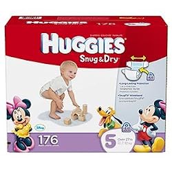 Huggies Size 5 (27+ Lbs) (Value Size - 176 Diapers)