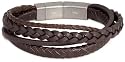 FOSSIL Herren-Armband Leder braun 18 cm JF85296040