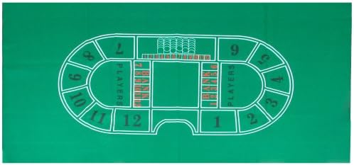 Baccarat Casino Table Green Felt Layout