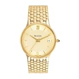 Bulova Mens 14 Karat Gold Watch, Model - 95S12 by Bulova