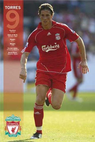 Empire 92380 Fu&szlig;ball - Liverpool Fernando Torres - Sport-Poster - Fu&szlig;ball - Fussball - Gr&ouml;sse 61 cm x 91.5 cm