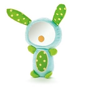 Skip Hop Squeak and Rattle Funny Face Bunny Mirror
