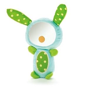 Skip Hop Squeak and Rattle Funny Face Bunny Mirror by Skip Hop