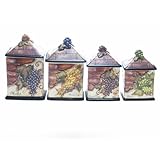 Certified International Wine Cellar 4-Piece Canister Set