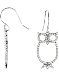 1/2 ct tw Diamond Owl Earrings