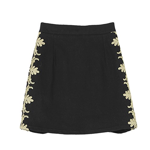 (エヴリス)EVRIS エンブロイダリーラインスカート 371610800101 BLACK