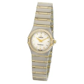 Omega Women's Constellation Quartz Small Diamond Bezel Watch #1277.70.00