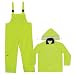 CLC Rain Wear R107L Safety Green Polyester 3-Piece Suit, Large