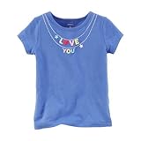 カーターズ Carter's/ ラブユーネックレスグラフィックティ ブルー トップス半袖Tシャツ 6ヶ月【並行輸入】