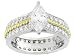 4.09CTW BELLA LUCE DIAMOND SIMULANT STERLING SILVER AND 18KT OVER STERLING SILVER RING