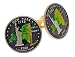 Hand painted enamelled New York State Quarter coin cufflinks