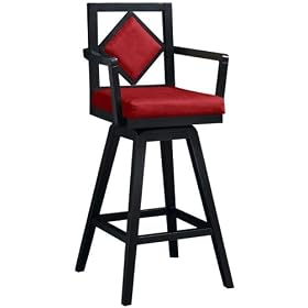 Soho Diamondback Swivel Stool Bar Stool Red by Home Decorators Collection