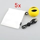 Neewer 5x Yellow USB Portable Speaker for MP3, MP4, music phones, portable  ....