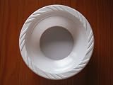 50 X White Plastic 12oz Disposable Bowls