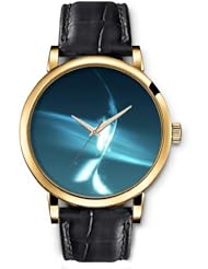 SPRAWL Aanalog Fashion Series Gold Ladies Watches of Genuine Black Leather Strap,Unique Wrist Watch for Women Girls Designed with White sheets teal background