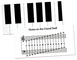 JKS King Keyboard Vinyl Chart (w/Grand Staff On Reverse)