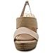 Ollio Women's Shoe Strappy High Heel Wedge Platform Sandal