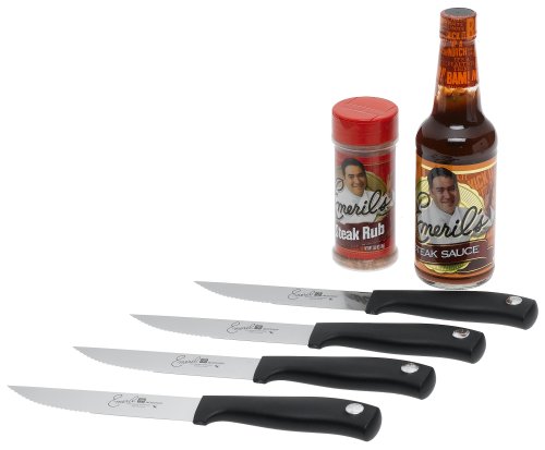 Emerilware by Wuesthof Barbeque 4-Piece Steak-Knife and Sauce Set