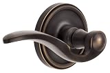 Grandeur GS10-LH-GEOBEL-TB Georgetown Rosette with Bellagio Lever, Passage Left Handed, Timeless Bronze Finish