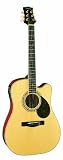 Silvertone Dreadnought Acoustic Electric Guitar, Natural