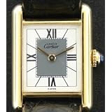 Vintage Antique watch: Pre-owned Ladies Cartier Watch Vermeil Two-Tone Dial Tank Swiss Quartz... by Cartier