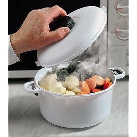 Microwave Pressure Cooker - Microwaveable Casserole Dish with Locking Lid & Pressure Release Vent