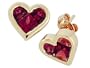 2.30 cttw Genuine Invisible Set Garnet Earrings - 14kt White or Yellow Gold