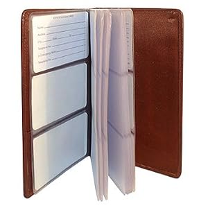 Leather Business Card Organizer Holder Wallet Available in 4 Colors