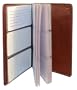 Leather Business Card Organizer Holder Burgundy Wallet