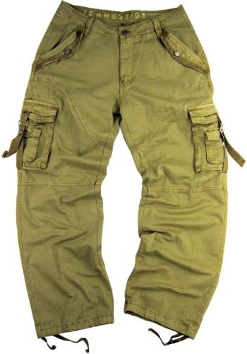 StoneTouch #A805 Men's Military-Style Heavy Canvers Cargo Pants 44x32--Khaki