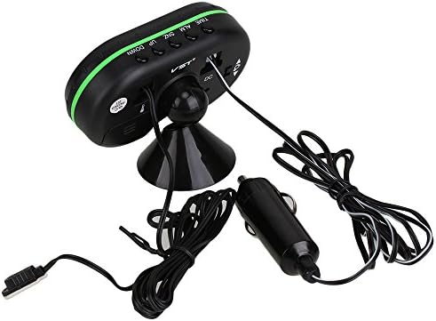 Green + Orange Auto Car Digital LCD Monitor Thermometer Voltage Battery Alarm Time Clock 12V-24V