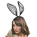 Easy lifestyles Sexy Black Lace Headband Sweet Bunny Rabbit Ear Hair Band for Wedding Party Cosplay Costume Accessory,40*9CM