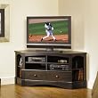 Antiqued Black Corner TV Stand Antiqued Black Paint by Sauder