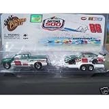 Dale Earnhardt Jr #88 2009 Colors Paint Scheme AMP Energy Mountain Dew 1/64 Scale Car and Pick-Up Truck with Trailer Winners Circle 51st Running of Daytona 500 Commemorative Package