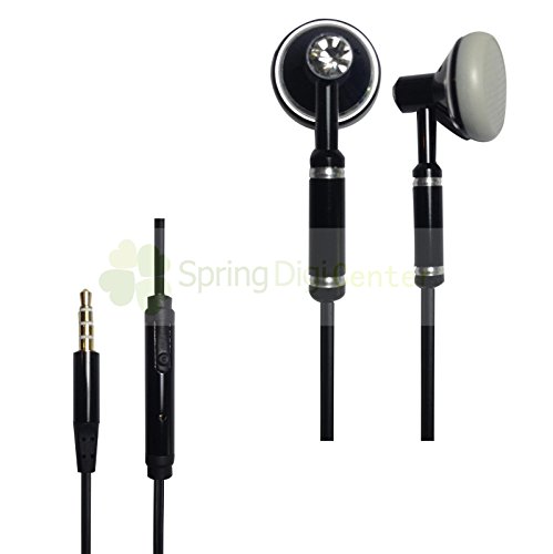 Spring Digi Center The latest OEM Headphone with Mic for Iphone,Ipad,Samsung Smartphones and Tabs and other devices with 3.5 mm Jack(Black)