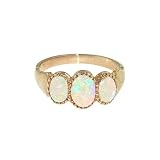 9ct Rose Gold Ladies Opal Ring - Free Delivery - Finger Sizes L to Z Available