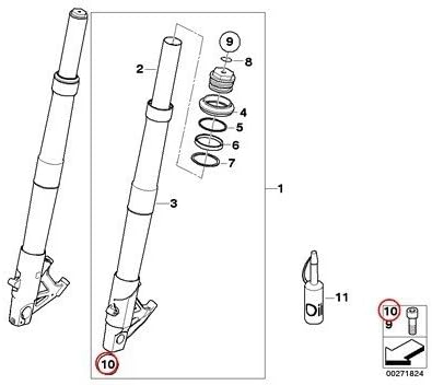 BMW Genuine Motorcycle Isa Screw M8X25 G650 Xchallenge G650 Xcountry G650 Xmoto R1200RT R900RT R1200ST HP2 Sport K1200S K1300S K1200R K1200R Sport K1300R F700GS F650GS F800GS