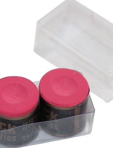 FW A BOX OF 2 x PIECES OF snooker or billiard Buck CHALK Cylindrical IN VARIOUS COLOURS , red