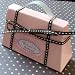Pink Handbag bath beads favor, Pink and brown theme Bridal Shower Favor