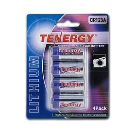 Tenergy Propel CR123A Lithium Battery with PTC Protected (4 pcs) -- Retail Card