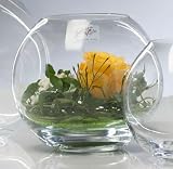 Produkt-Bild: Glasvase Kugel Vase Glas Blumenvase Tischvase rund ca. 13 cm