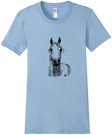 Women's Anthology Store: Arabian Horse T-Shirt Large Baby Blue