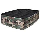 Pure Comfort Camouflage Queen Flock Top Raised air bed
