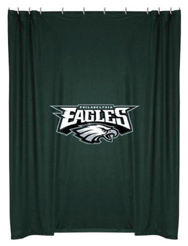 PHILADELPHIA EAGLES OFFICIAL TEAM JERSEY SHOWER CURTAIN