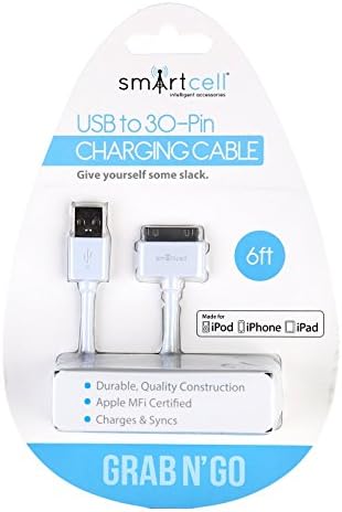 [Apple MFI Certified] Smart Cell Extra long 2M/6.5 feet USB 2.0 Charging and Sync Cable for Iphone 4s Iphone 4 Iphone 3gs,ipad Ipad 2 Ipad 3,ipod Touch 4th,Ipod Nano 6th